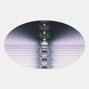 Purple Chain Oval Sticker