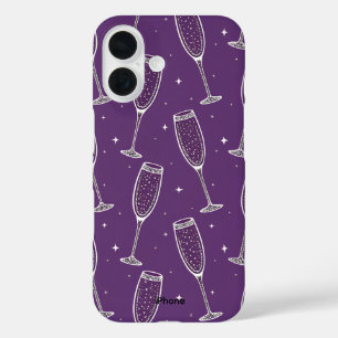Purple Champagne Night iPhone 16 Case
