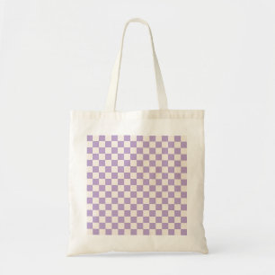Purple Check, Checkerboard Pattern, Checkered Tote Bag