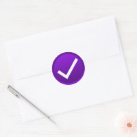 Purple Check Mark Symbol