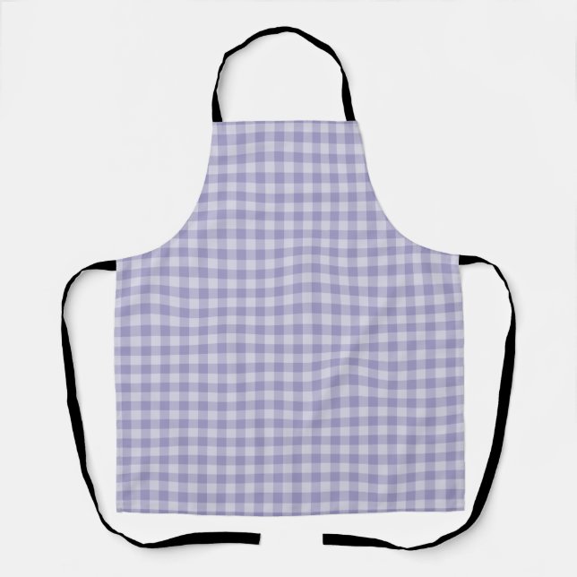 Purple Checkerboard Pattern Apron (Front)
