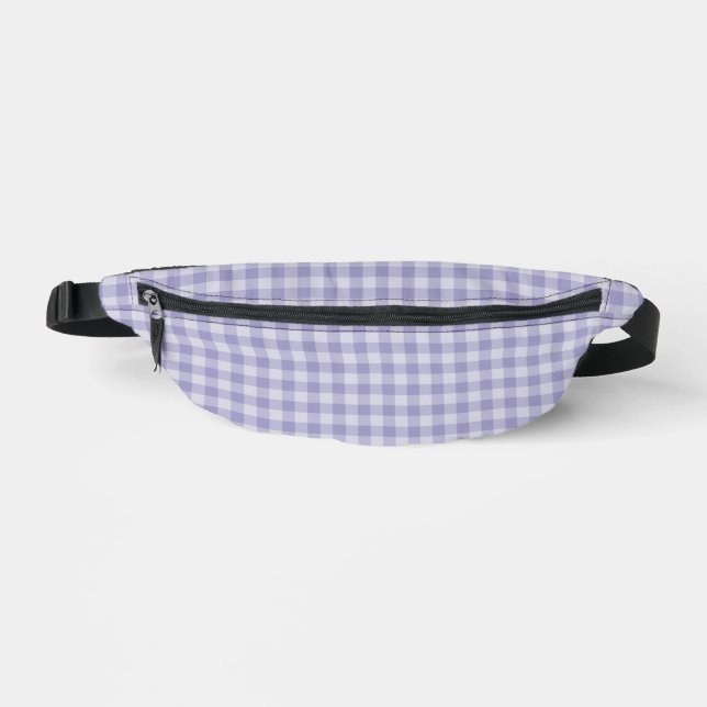Purple Checkerboard Pattern Bum Bags (Front)