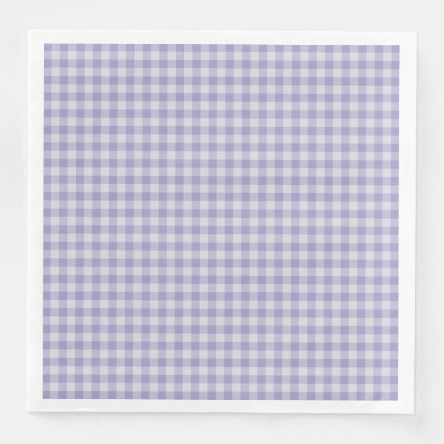 Purple Checkerboard Pattern Napkin (Front)