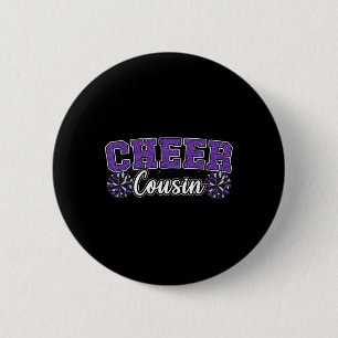 Purple Cheer Cousin My Favourite Cheerleader Calls 6 Cm Round Badge