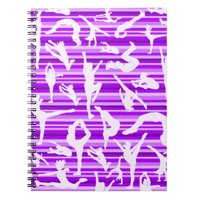 Purple Cheer Silhouette Notebook (Front)