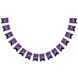 Purple Cheerleader Birthday Bunting