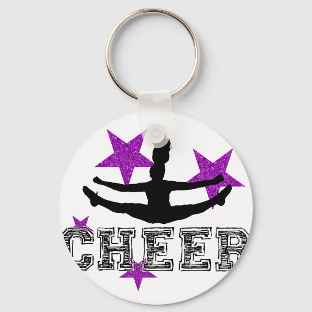 Purple Cheerleader Key Ring (Front)
