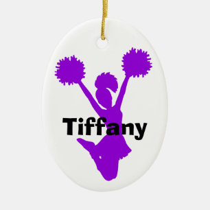 Purple Cheerleader Ornament