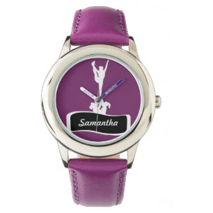 Purple Cheerleader personalised watch