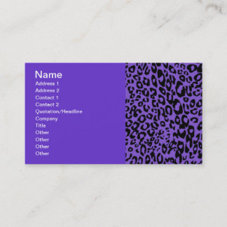 purple cheetah business card