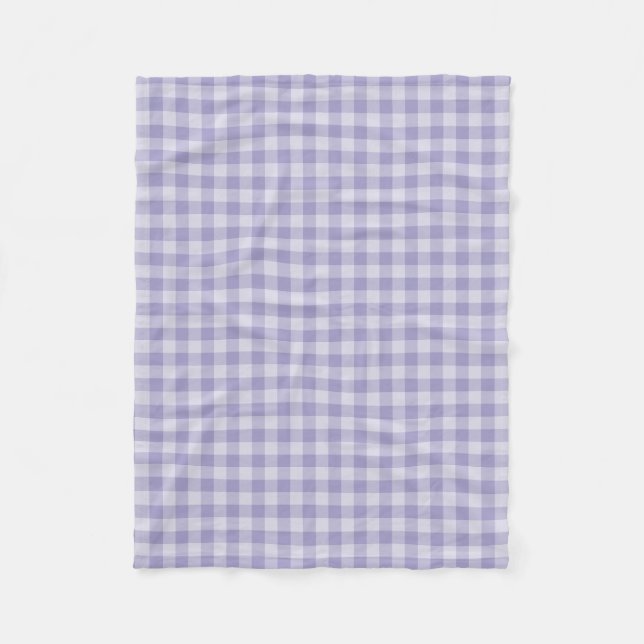 Purple Chequerboard Pattern Fleece Blanket (Front)