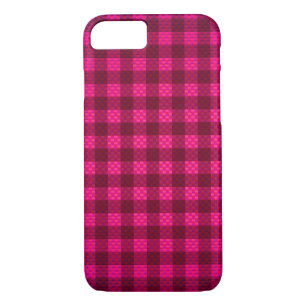 Purple chequered carbon fibre patterned iPhone 8/7 case
