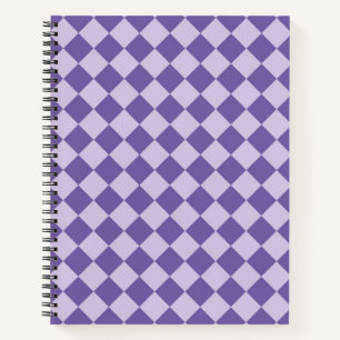 Purple Chequered Diamond Pattern Notebook