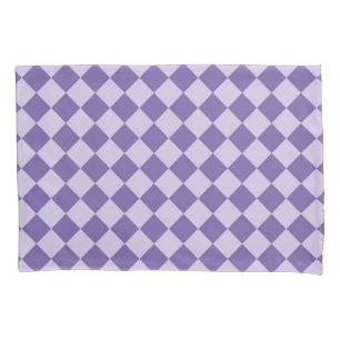 Purple Chequered Diamond Pattern Stardard Pillowca Pillowcase