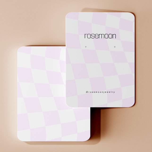 Purple Chequered Earring Display Card (Creator Uploaded)