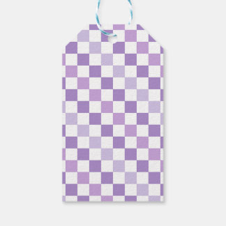 Purple Chequered Gift Tag