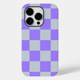 Purple Chequered Gingham Pattern Case-Mate iPhone 14 Pro Case