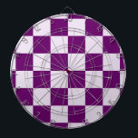 Purple Chequered Pattern Dartboard<br><div class="desc">Chequered Pattern consists of alternating purple squares or rectangles arranged in a chequerboard pattern, the number, size, and length-width proportions of the rectangles vary from one flag to another. Checkers pattern is lovely and flattering to wear all year round. The optical-grid pattern has appeared in many season and it is...</div>