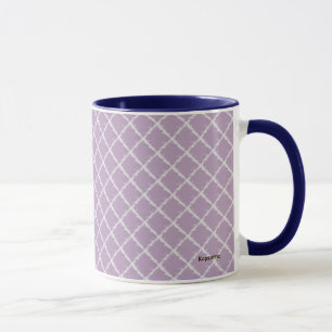 Purple Chequered Pattern Mug