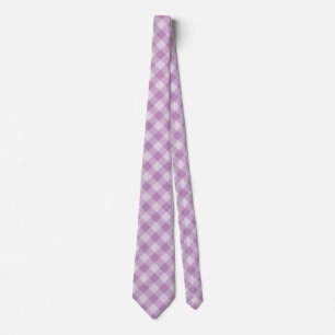 Purple Chequered Pattern Tie