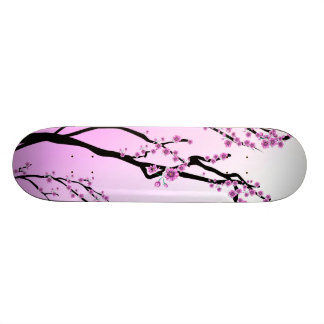 Purple Cherry Blooms Skateboard