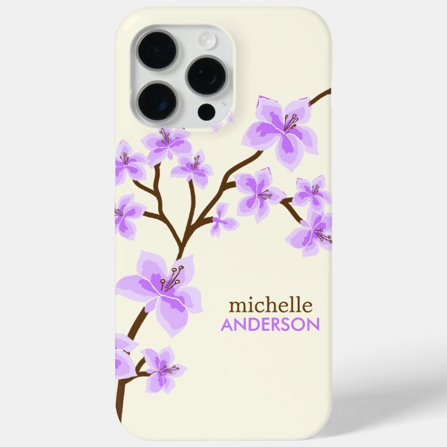 Purple Cherry Blossoms Tree Case-Mate iPhone Case (Back)