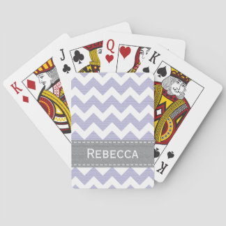 Purple Chevron Bicycle® Playing Cards