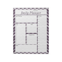 Purple Chevron Daily Planner