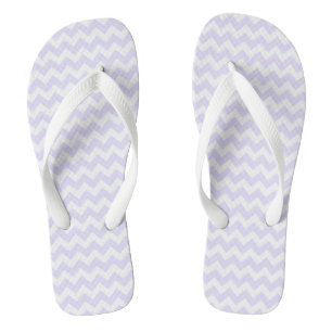 Purple Chevron Flip Flops