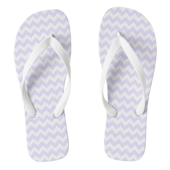Purple Chevron Flip Flops (Footbed)