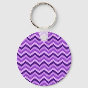 Purple Chevron Key Ring