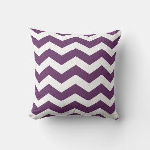 Purple Chevron Pattern Throw Pillows