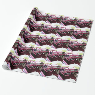 Purple Chevy Bel Air Wrapping Paper