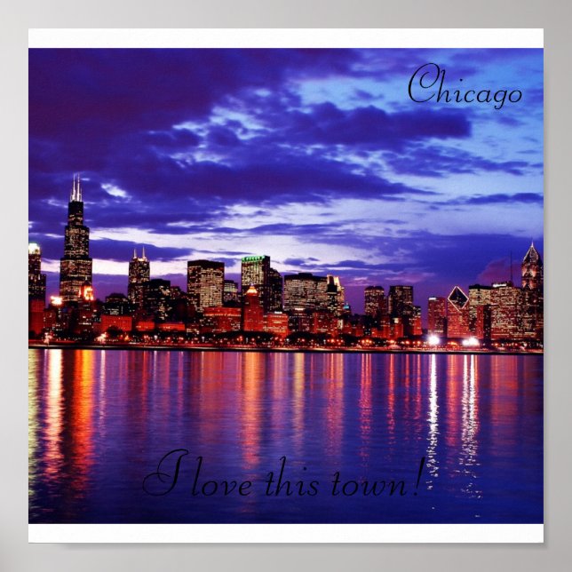 Purple CHicago, Canvas Poster (Front)