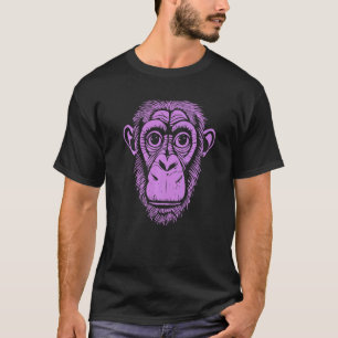 Purple Chimpanzee  Ape Not Monkey  Cute Chimp T-Shirt