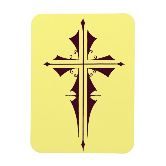 Purple Christian Cross Magnet (Vertical)