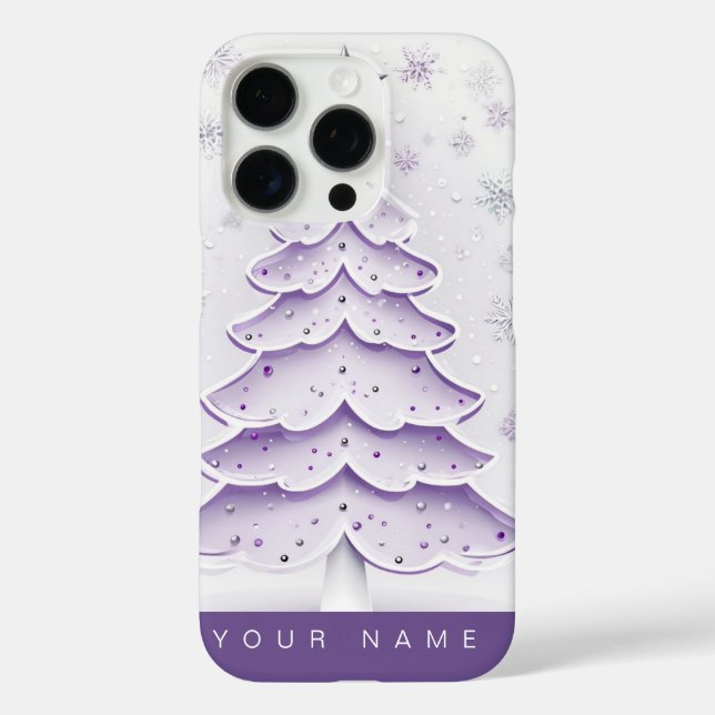 Purple Christmas Case-Mate iPhone Case (Back)