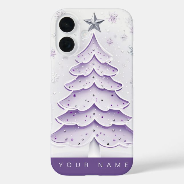 Purple Christmas Case-Mate iPhone Case (Back)