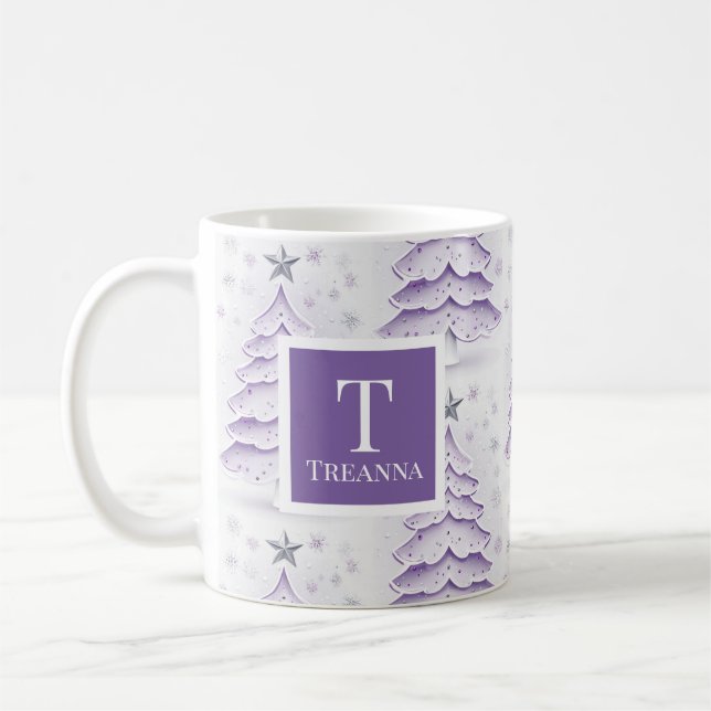 Purple Christmas Coffee Mug (Left)