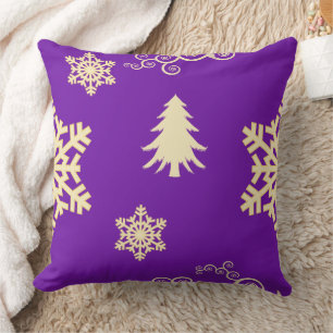 Purple Christmas Cushion