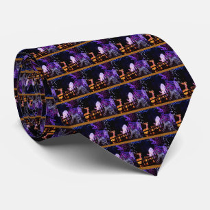 Purple Christmas Decorations Neck Tie