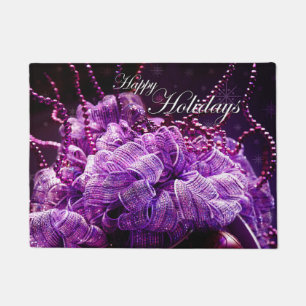 Purple Christmas - door mat
