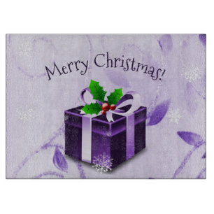 Purple Christmas Gift Cutting Board