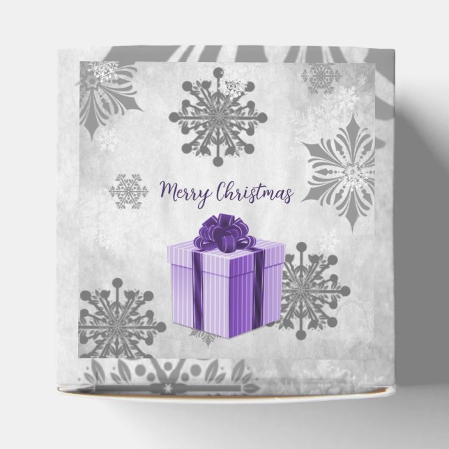 Purple Christmas Gift Favour Box (Top)