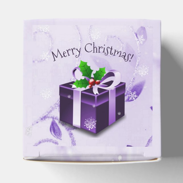 Purple Christmas Gift Favour Box (Top)