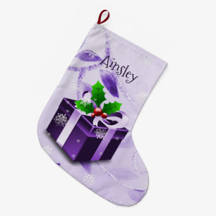 Purple Christmas Gift Stocking