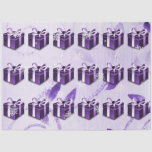 Purple Christmas Gift Tissue Paper
