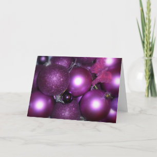 Purple Christmas Holiday Card