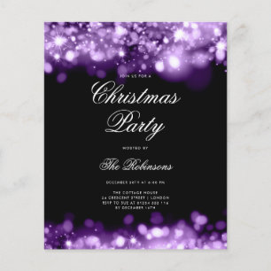 Purple Christmas Lights Invite Program & Menu