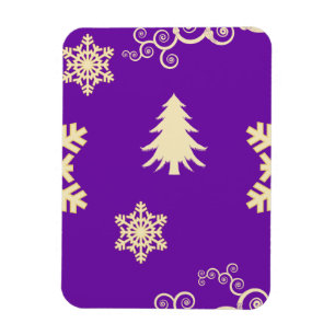 Purple Christmas Magnet